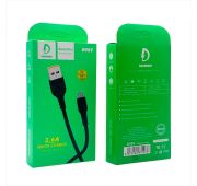 КАБЕЛЬ DENMEN D08V microUSB 3.6A 1m BLACK