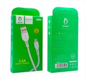 КАБЕЛЬ DENMEN D08V microUSB 3.6A 1m WHITE