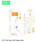 КАБЕЛЬ DENMEN D12T TYPE-C 5.4A WHITE