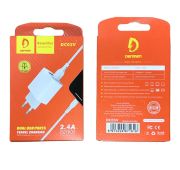 СЗУ DENMEN DC05V + microUSB 2.4A  White