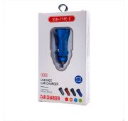 АЗУ CAR CHARGER DUAL USB-A/USB-C RX-605 BLUE
