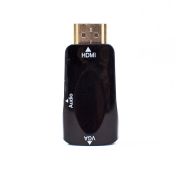 ПЕРЕХОДНИК HDMI /VGA+AUX 15см в боксе BLACK