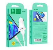 АЗУ DENMEN DZ06V + Micro USB DUAL PORT 2.4A WHITE