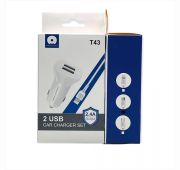 АЗУ WUW T-43 2*USB+microUSB 2.4A White