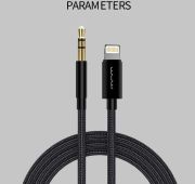 Кабель WUW AUX R152 Lightning->3.5mm 1m Black