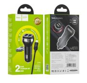 АЗУ HOCO Z40 USB dual port 2.4A + Micro (Black)