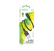 Кабель BOROFONE microUSB BX-80 2.4A 1m Black