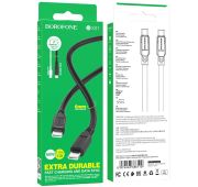 Кабель BOROFONE BX-81 TYPE-C- TYPE-C 6mm 60W Black