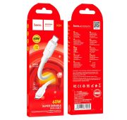 Кабель HOCO X84 TYPE-C->TYPE-C 1m 6mm 60W WH