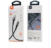 Кабель WUW X183 USB->Type-C 3A, 1m Black