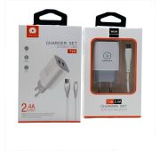 СЗУ WUW T-48 2*USB+TYPE-C 2.4A White