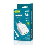 СЗУ JOKADE JB008 2*USB +LIGHTNING 5A White