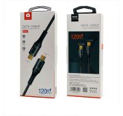 Кабель WUW X187 Type-C->Type-C 120W Clear Black