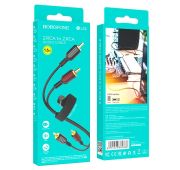 КАБЕЛЬ BOROFONE BL13 2RCA ->2RCA Black