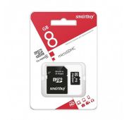 КАРТА ПАМЯТИ SMART BUY  microSDHC 8GB CLASS10+АДАП