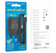СЗУ BOROFONE BA-68A 1*USB+Lightning 2.1A BK