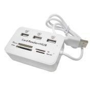 USB HUB*3 USB port+CARD READER WHITE