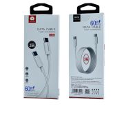 Кабель WUW X189 Type-C->Type-C 60W 2m White