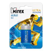 Батарейка MIREX 6LR61 / Крона 9V  1 шт (1/12/240), shrink