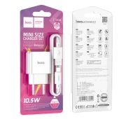 СЗУ HOCO C106A+TYPE-C 2.1A 10.5W (White)