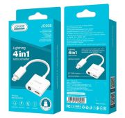 АДАПТЕР JOKADE JC008 LIGHTNING->3.5jack+Lightning WHITE