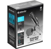 МИКРОФОН СТРИМ ИГРОВОЙ  DEFENDER Sonorus GMC 500 USB, провод 1.35 м