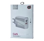 СЗУ GaN CHARGER WHITE USB-C, USB-A QC3.0 65W White