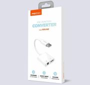 Переходник RECCI TYPE-C->TYPE-C+3.5JACK RDS-A02 WHITE