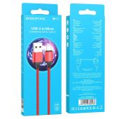 Кабель BOROFONE microUSB BX-87 1m 2.4A RED