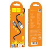 Кабель HOCO X86 MICRO-USB 1m 3А Silicone (Black)