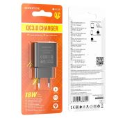 СЗУ BOROFONE BA-72A 1*USB QC3.0 18W Black