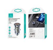АЗУ USAMS US-CC164 1*USB-A 1*USB-C 30W Blue