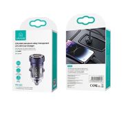 АЗУ USAMS US-CC175 1*USB-A 1*USB-C 45W Purple