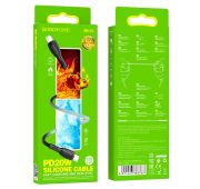 Кабель BOROFONE BX-86 TYPE-C->LIGHTNING  20W 1m Silicone Black