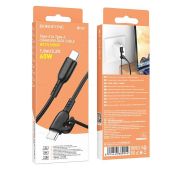 Кабель BOROFONE BX-91 TYPE-C-TYPE-C 60W Black