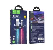 Кабель HOCO U112 LIGHTNING SHINE 3A 1m  BK