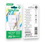СЗУ KAKUSIGA KSC-925 1C +Lightning (C+IP8) QC3.0/PD 18W White