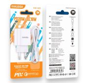 СЗУ KAKUSIGA KSC-925 1C+Type-C(C-C) QC3.0/PD 18W White