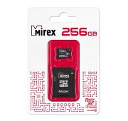Карта памяти MIREX microSD+ад 256GB UHS-I,U3,cl 10