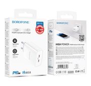 СЗУ BOROFONE BA-73A 2XUSB-C QC3.0/PD 35W WH