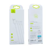 Кабель USAMS SJ324 3IN1 CHARGING CABLE WHITE