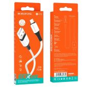 Кабель BOROFONE microUSB BX-79 2.4A 1m Silicon WH