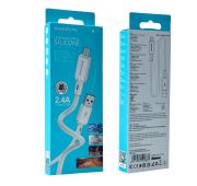 Кабель BOROFONE microUSB BX-94 2.4A 1m Silicon WH