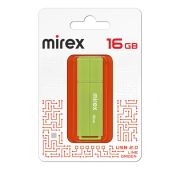 Флешка FLASH DRIVE MIREX 16GB USB 2.0 LINE GREEN (ecopack)