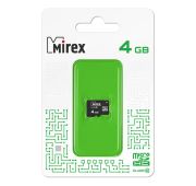 КАРТА ПАМЯТИ  MIREX microSDHC 4GB  CL10
