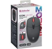 МЫШЬ  ПРОВОДНАЯ DEFENDER ICON MB-057 BLACK