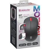 МЫШЬ БЕСПРОВ.  DEFENDER BIT MB-205 USBчерн.