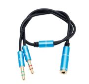 ПЕРЕХОДНИК ОРБИТА 3.5jack-2*3.5 jack OT-AVC44 Blue