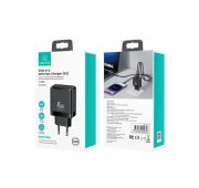 СЗУ USAMS CD-CC178 USB-A+USB-C PD 2PORTS 45W GaN FAST CHARGE Black