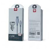 АЗУ WUW T-22 2*USB + microUSB 2.1A White